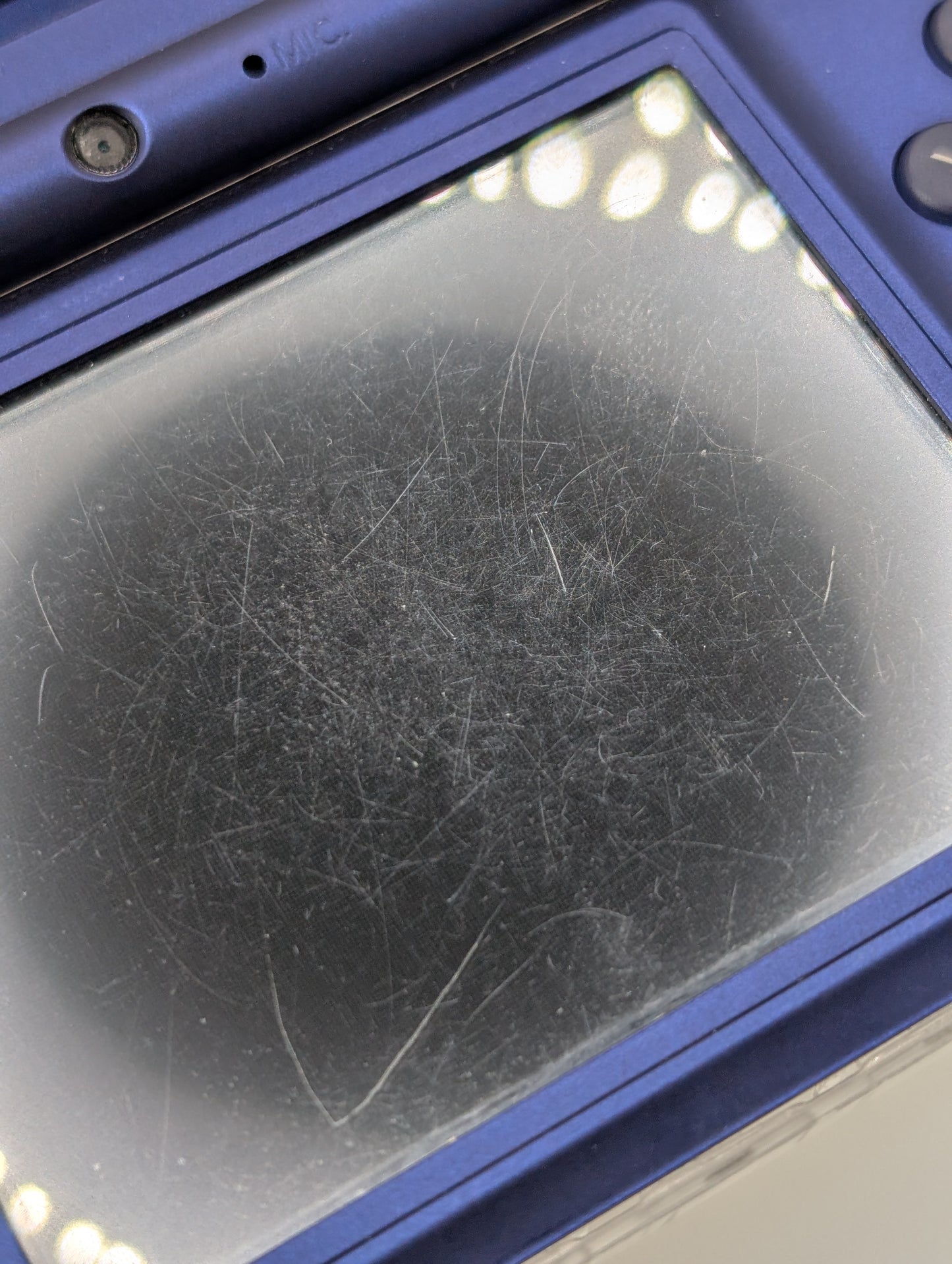 Nintendo DSi Custom Metallic Blue and Transparent White Shell