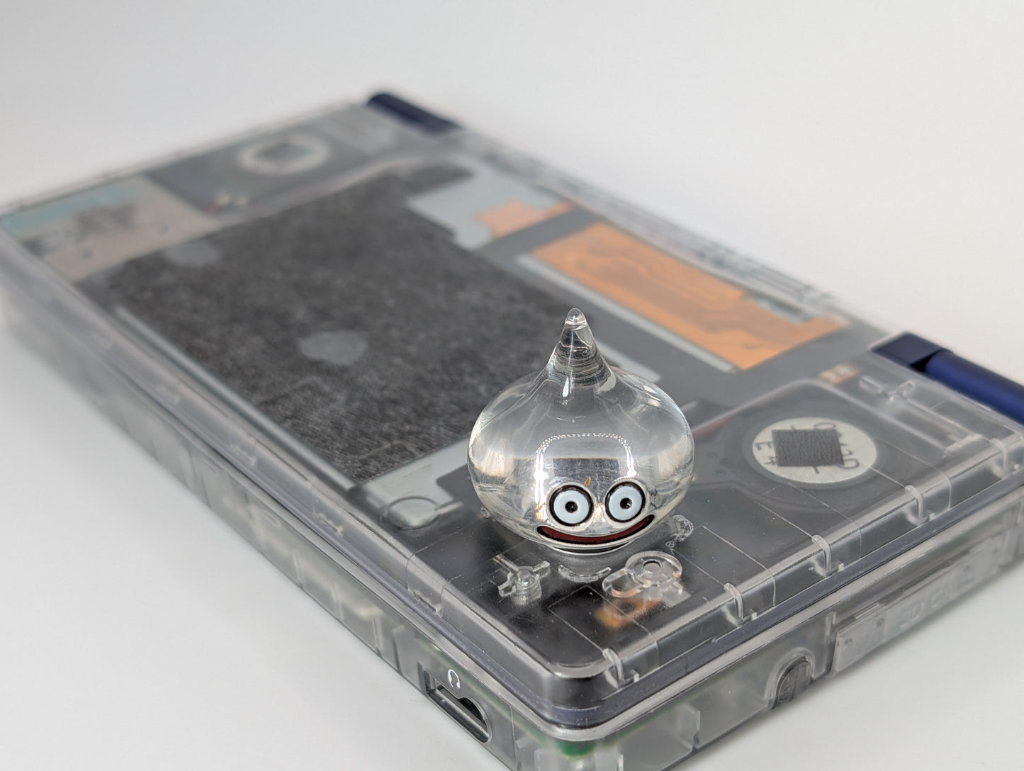 Nintendo DSi Custom Metallic Blue and Transparent White Shell