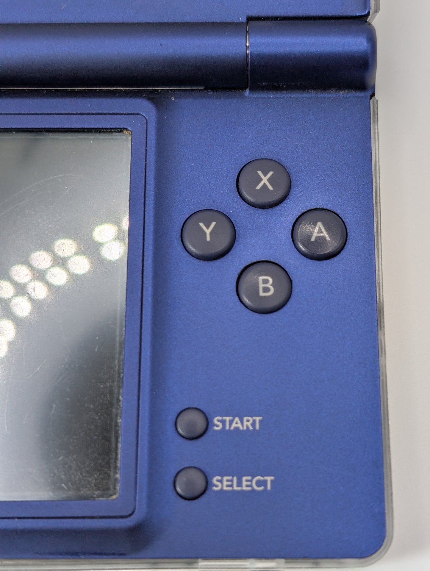 Nintendo DSi Custom Metallic Blue and Transparent White Shell