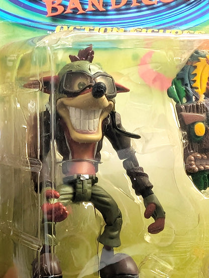 Crash Bandicoot High Flying Pilot Crash Resaurus Figure Boxed