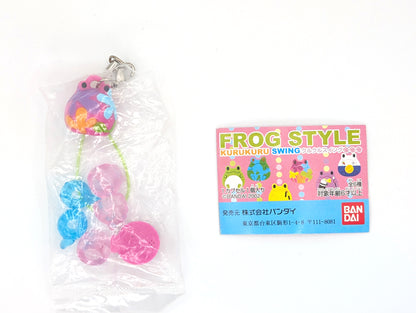 Frog Style Kurukuru Swing Keychain Set Bandai